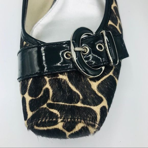 Bandolino Shoes - BANDOLINO GIRAFFE PRINT CALF HAIR FLATS